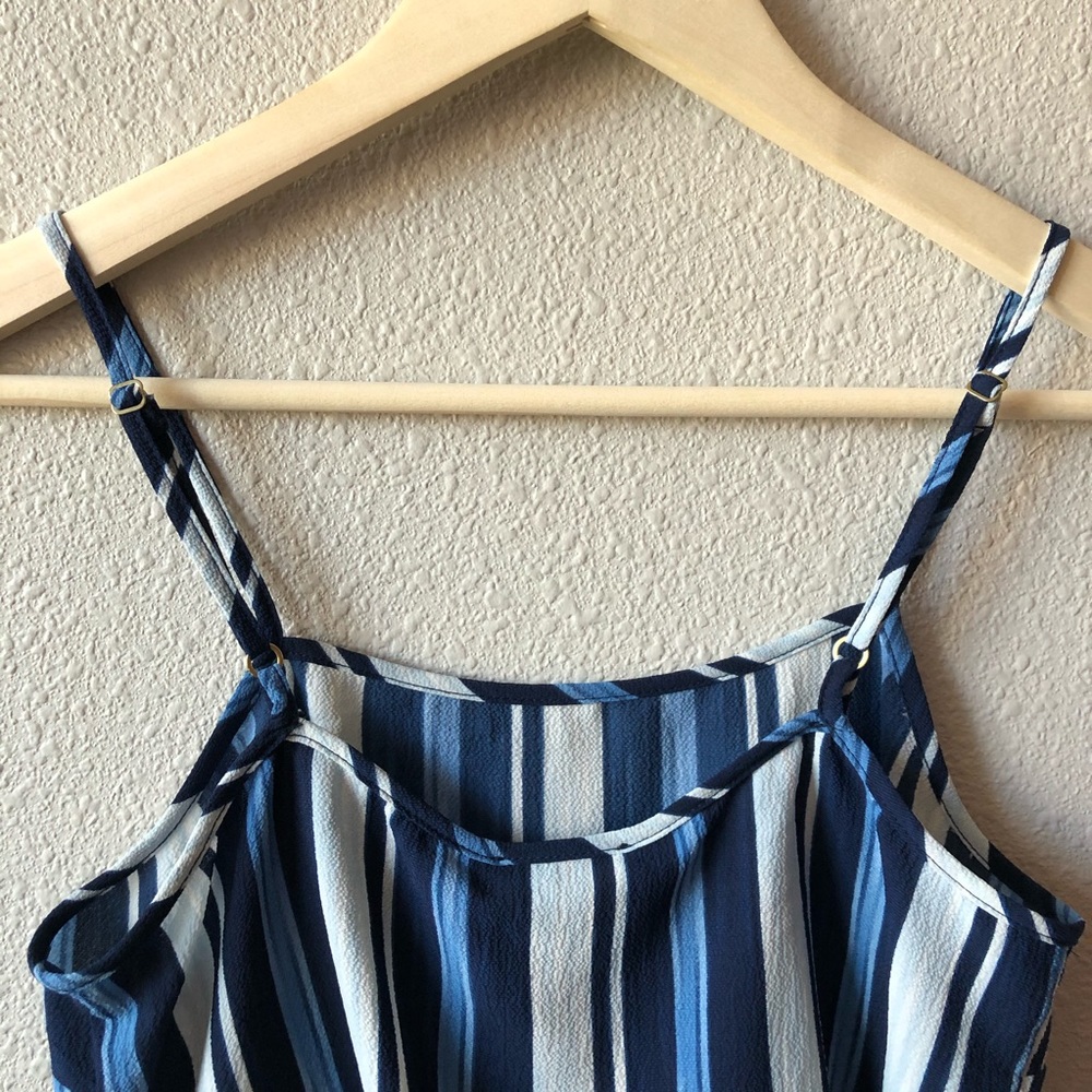 Show Me Your MuMu Blue and White Striped Cropped Tank - Picture 3 of 6